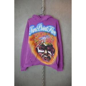 Amine official Two Point Five Purple‎ Hoodie Print Mens XL Pullover Sweatshirt